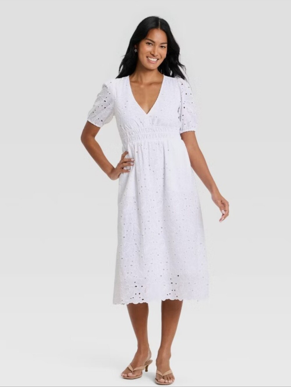 A New Day - NWT - White Eyelet Midi Dress